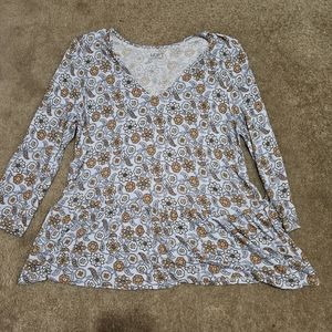 Womens 3/4 sleeve blouse